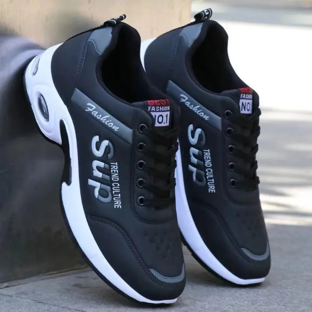 Fashion Men's Sneakers 2025 Spring Autumn Lightweight Height-increasing Platform Shoes New Non-slip Shock-absorbing Casual Shoes