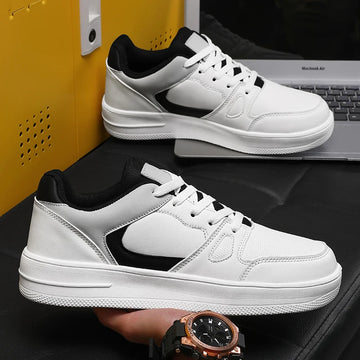 Men's Casual Sneakers Lightweight Comfortable Breathable White Walking Shoes for Daily Wear Perfect for Work and Casual Outfits